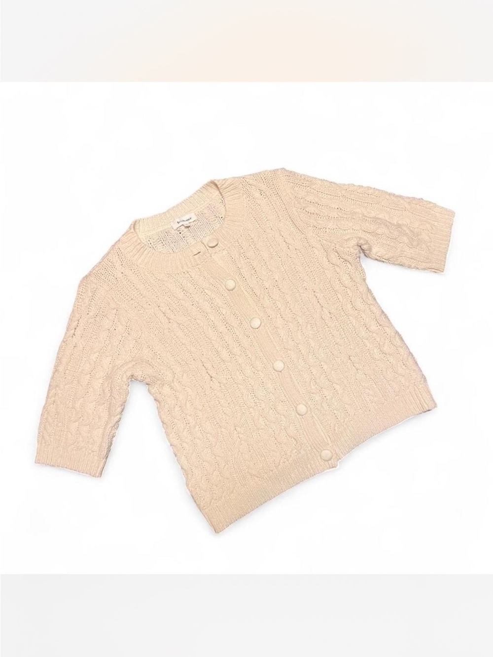 Coquette Bohemian Bohme Cable Knit Short Sleeve Sweater